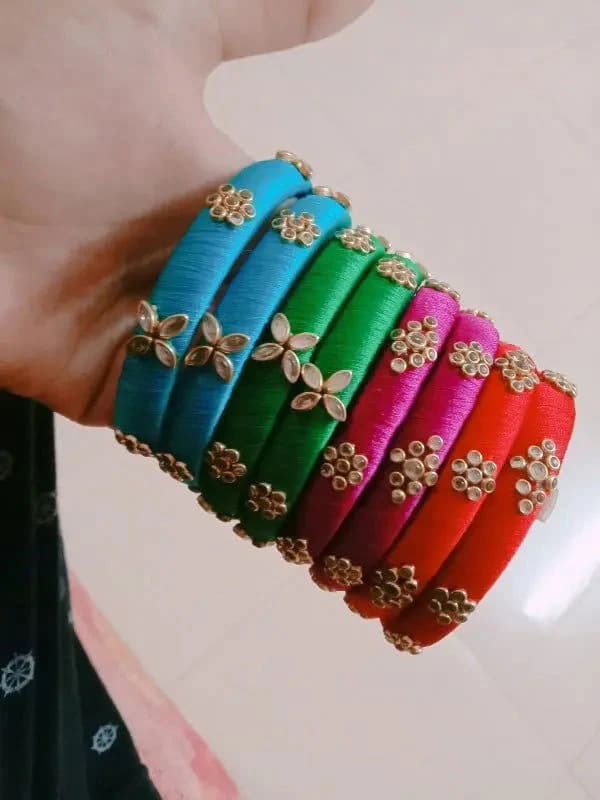 Handpainted Silk Bangles