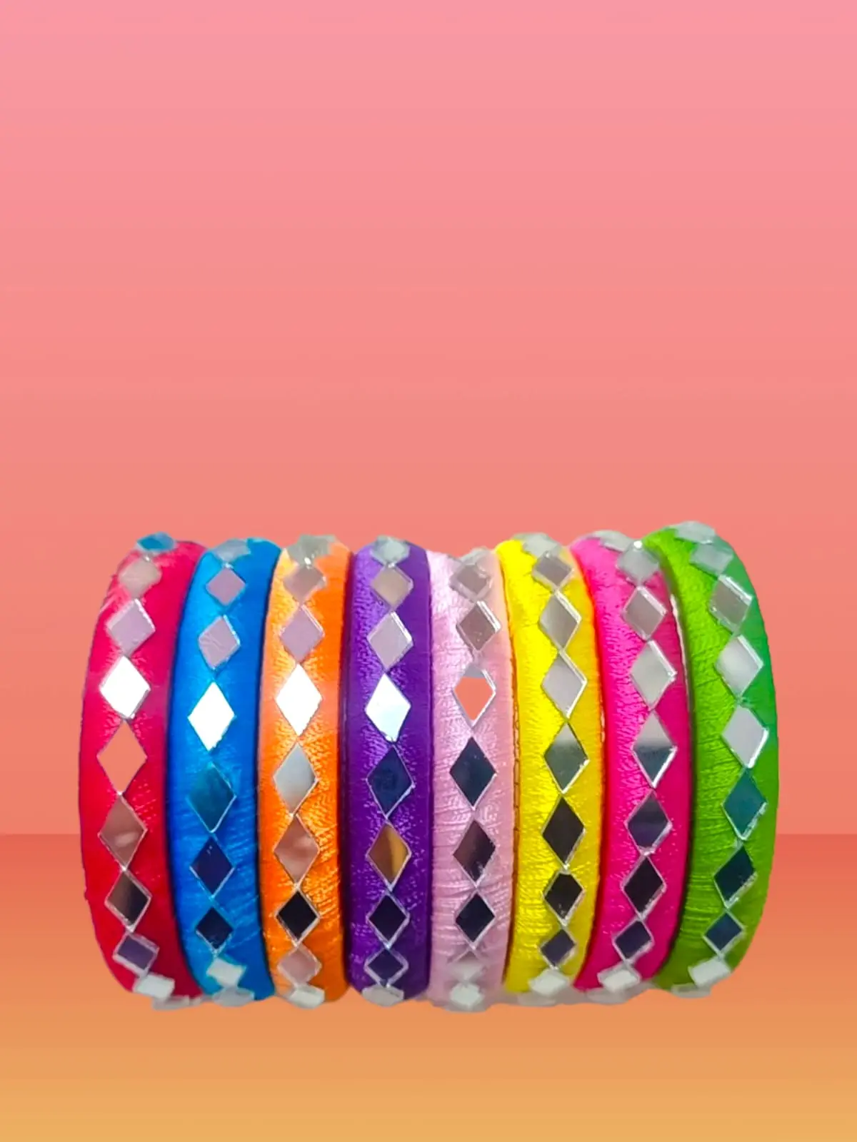 Handpainted Silk Bangles - Thumbnail 3